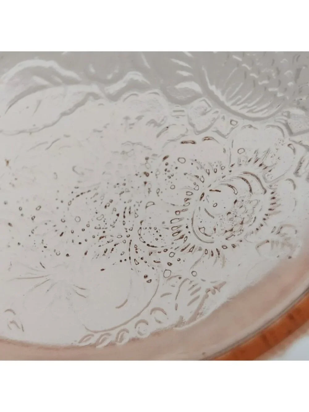Hocking Glass Mayfair Open Rose Pink Depression 2 Handle Serving Bowl Vintage